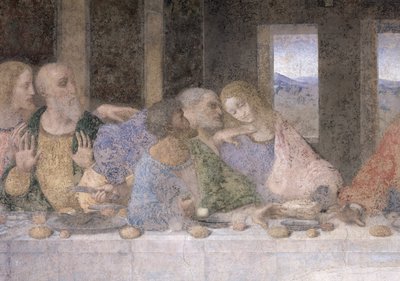 Het laatste avondmaal, 1495-97 (post restauratie) door Leonardo da Vinci
